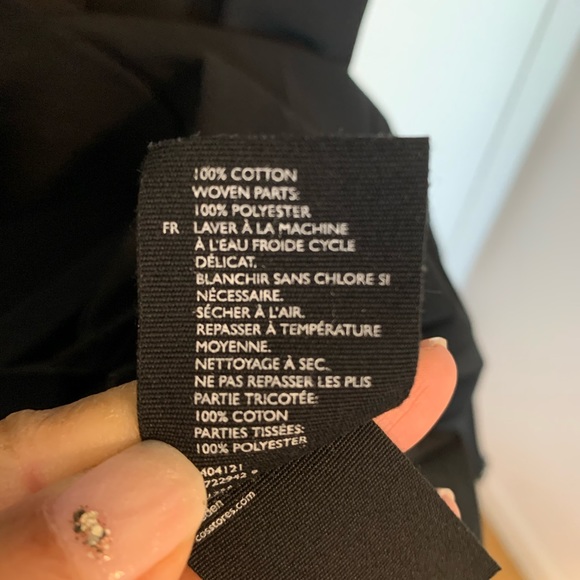 COS half pleat black A line dress size S - Picture 4 of 5